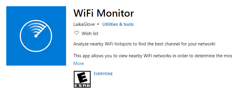 microsoft wifi analyzer