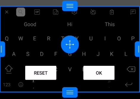 resize my android keyboard